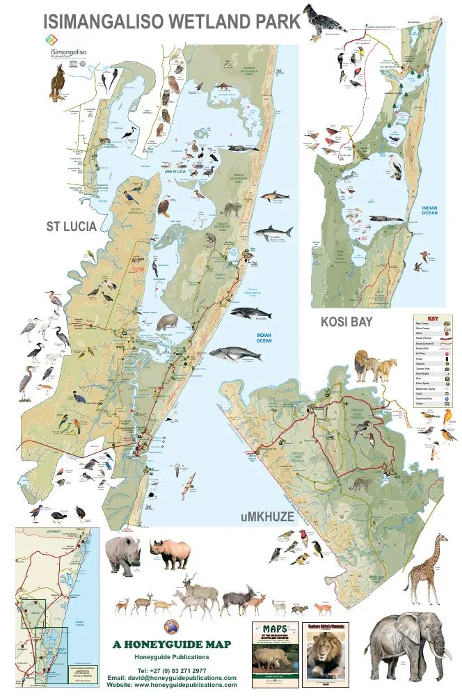 iSimangaliso National Park wall map