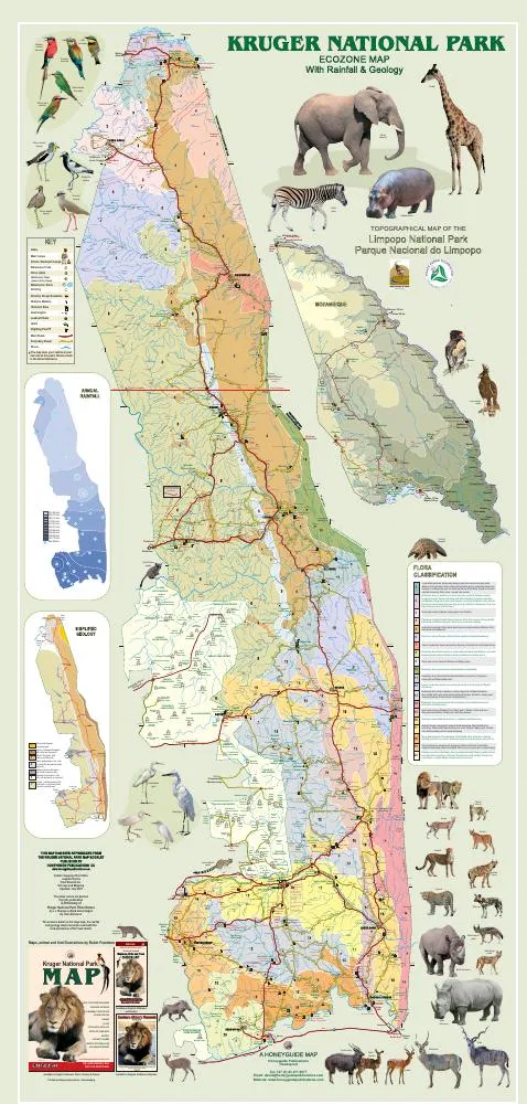 Kruger National Park Ecozones wall map